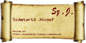 Számtartó József névjegykártya